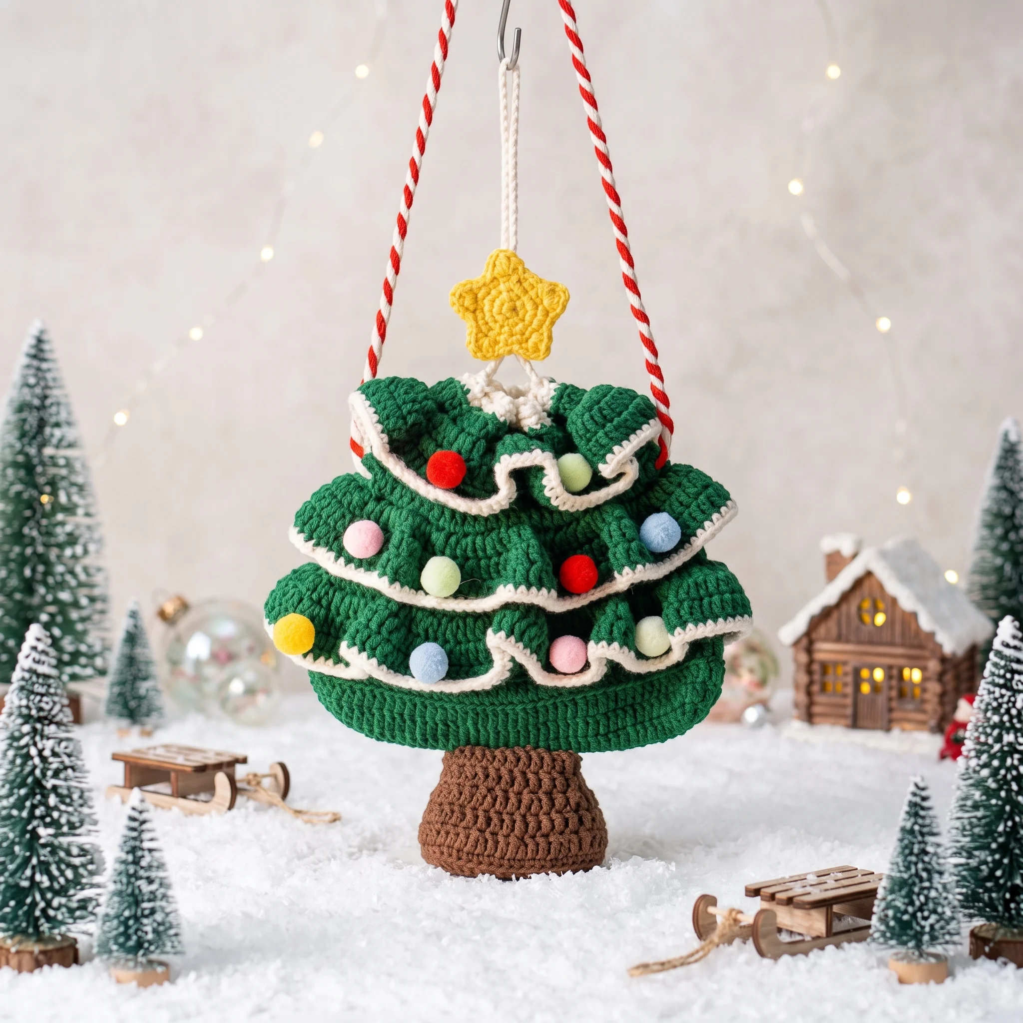 crochet christmas bag