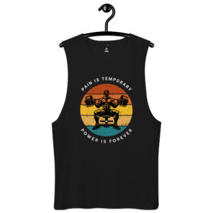pain is temporary men’s drop arm tank top