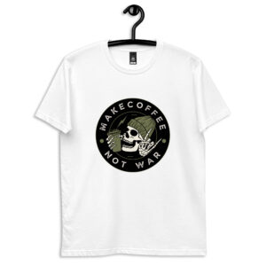make coffee not war premium quality men's staple tee