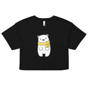 cute bear women’s crop top