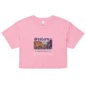 wander the wild west bubblegum women’s bubblegum crop top