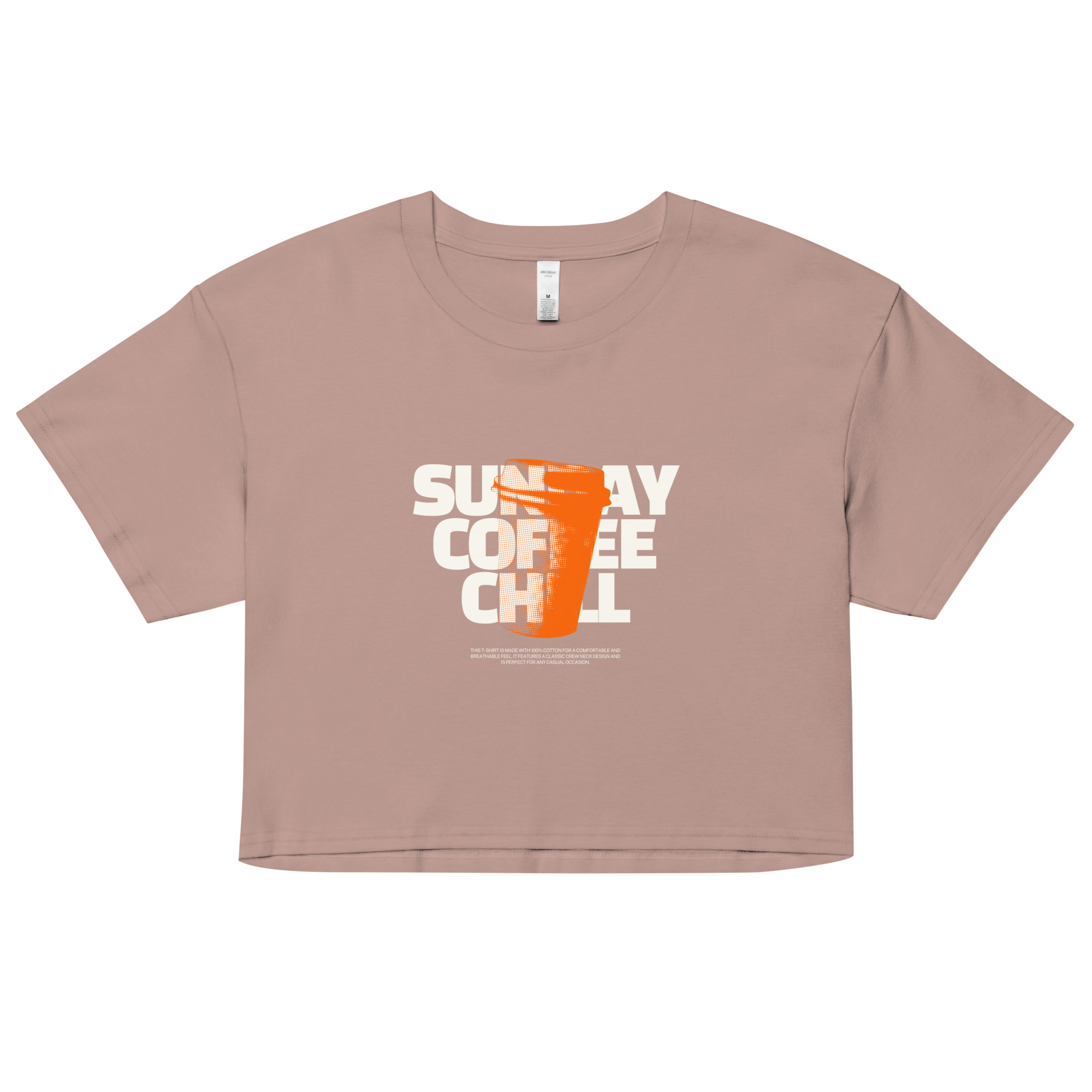 sunday coffee chill haze pink women’s crop top sunday coffee chill haze pink women’s crop top