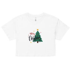 merry christmas women’s crop top