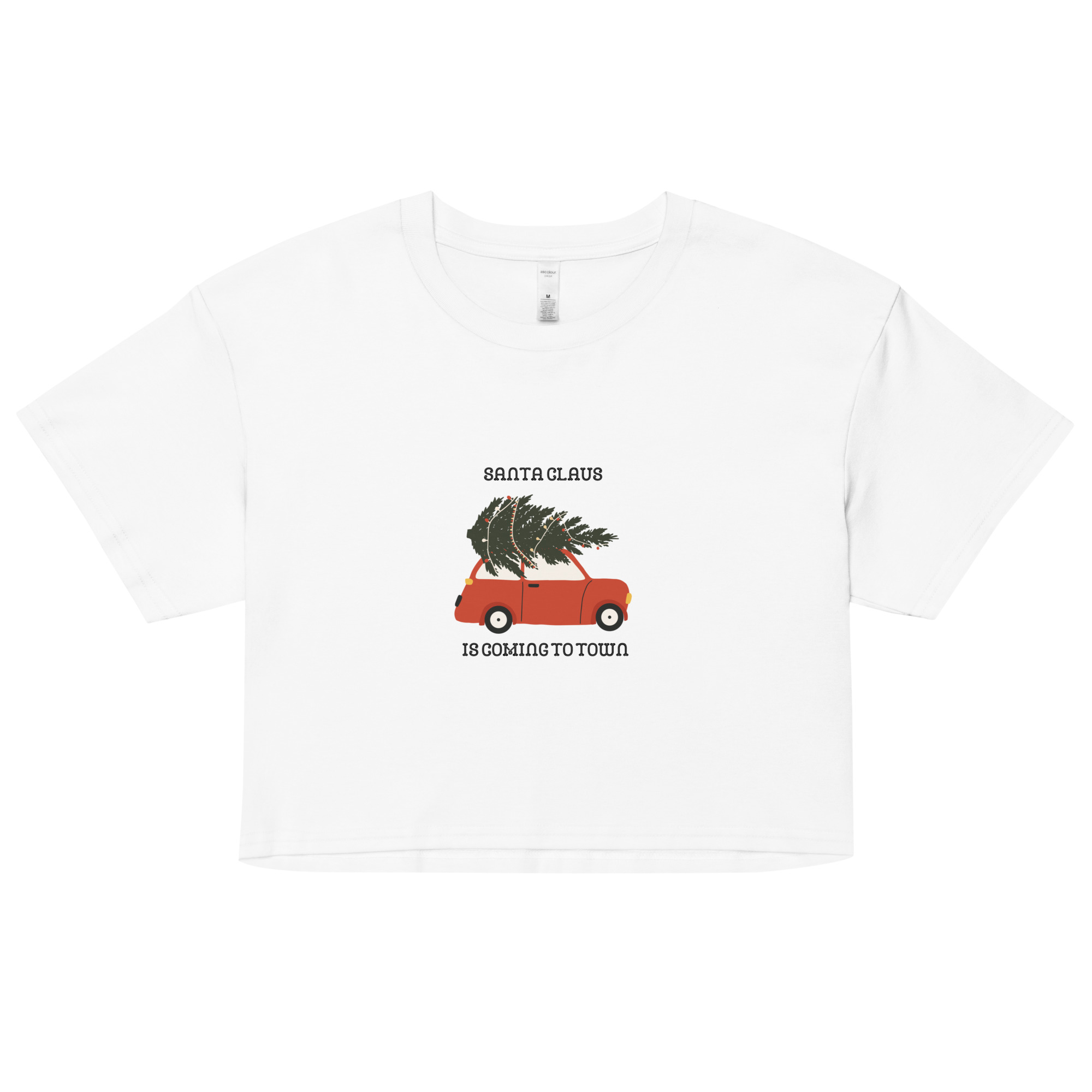 santa is coming women’s crop top santa is coming women’s crop top