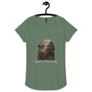 reincarnation premium quality women’s sage round neck tee