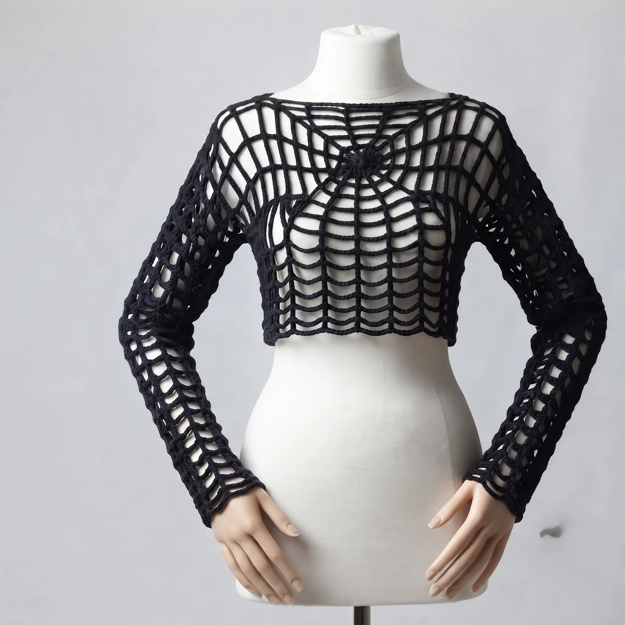 crochet spider web top