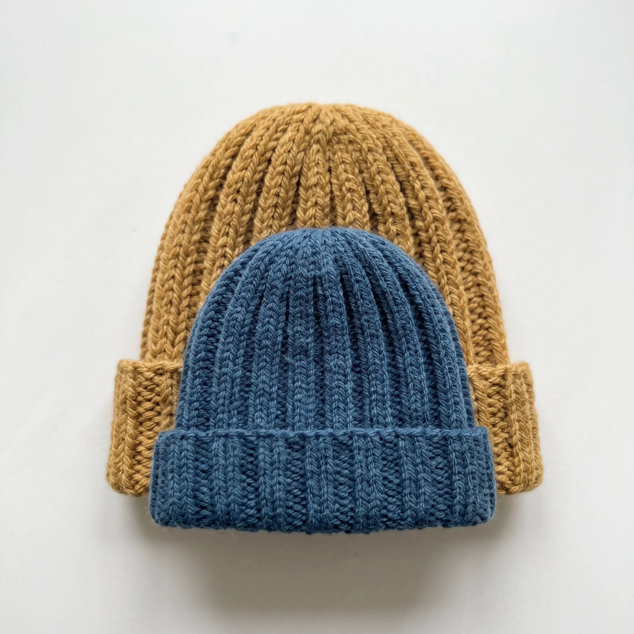 Close up of third loop crochet ribbing on a beanie