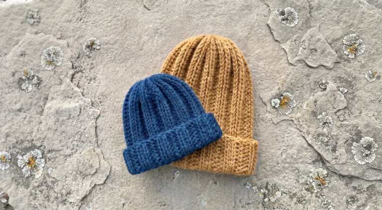 Crochet bulky ribbed beanie with knit look texture